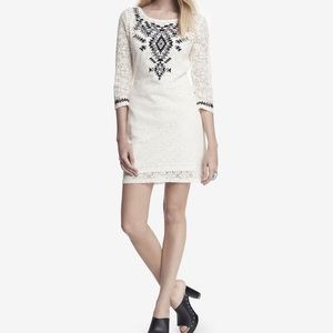 Express lace and embroidered dress